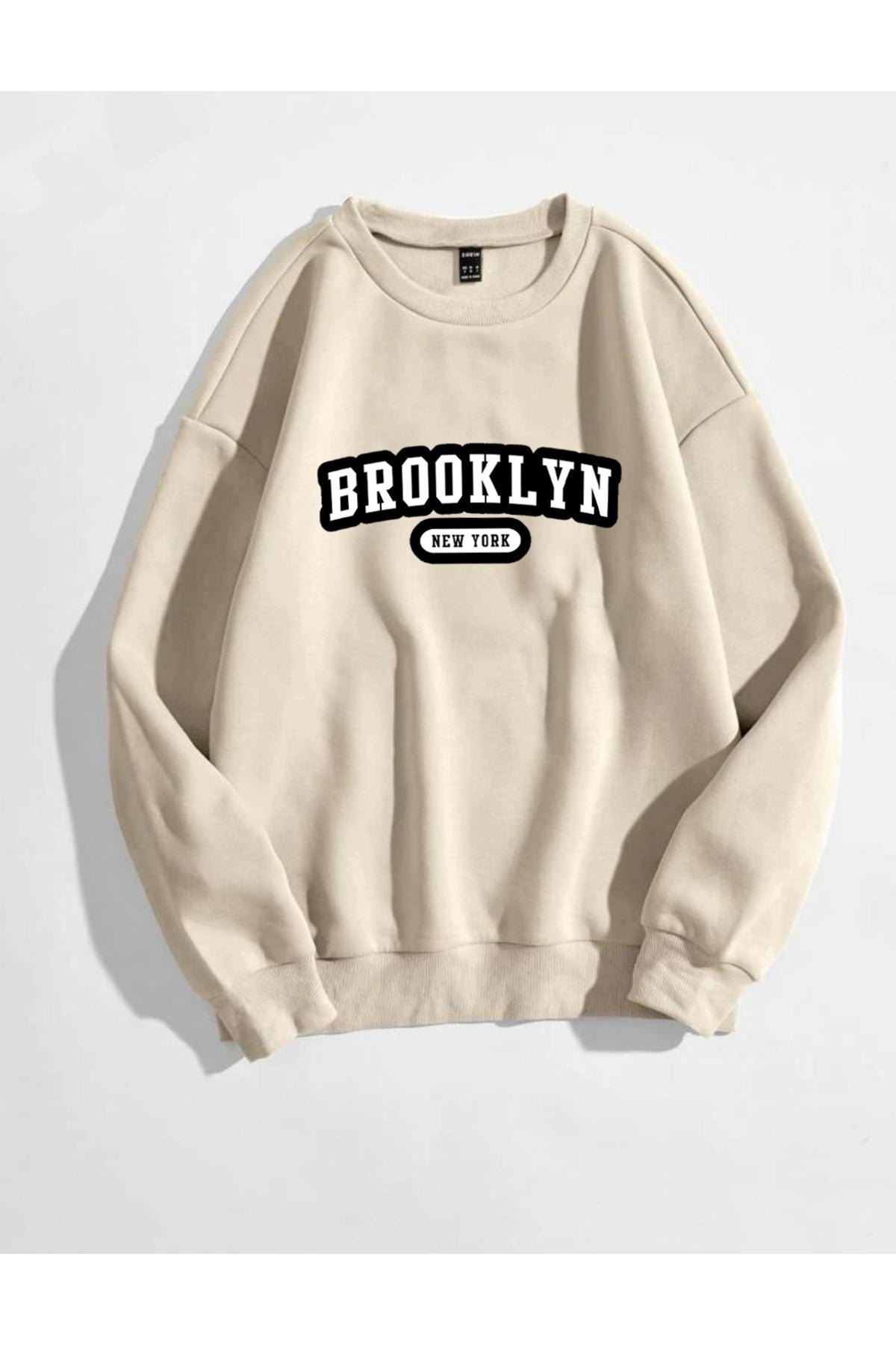 BROOKLYN New York Sweatshirt Baskılı Bisiklet Yaka Unisex
