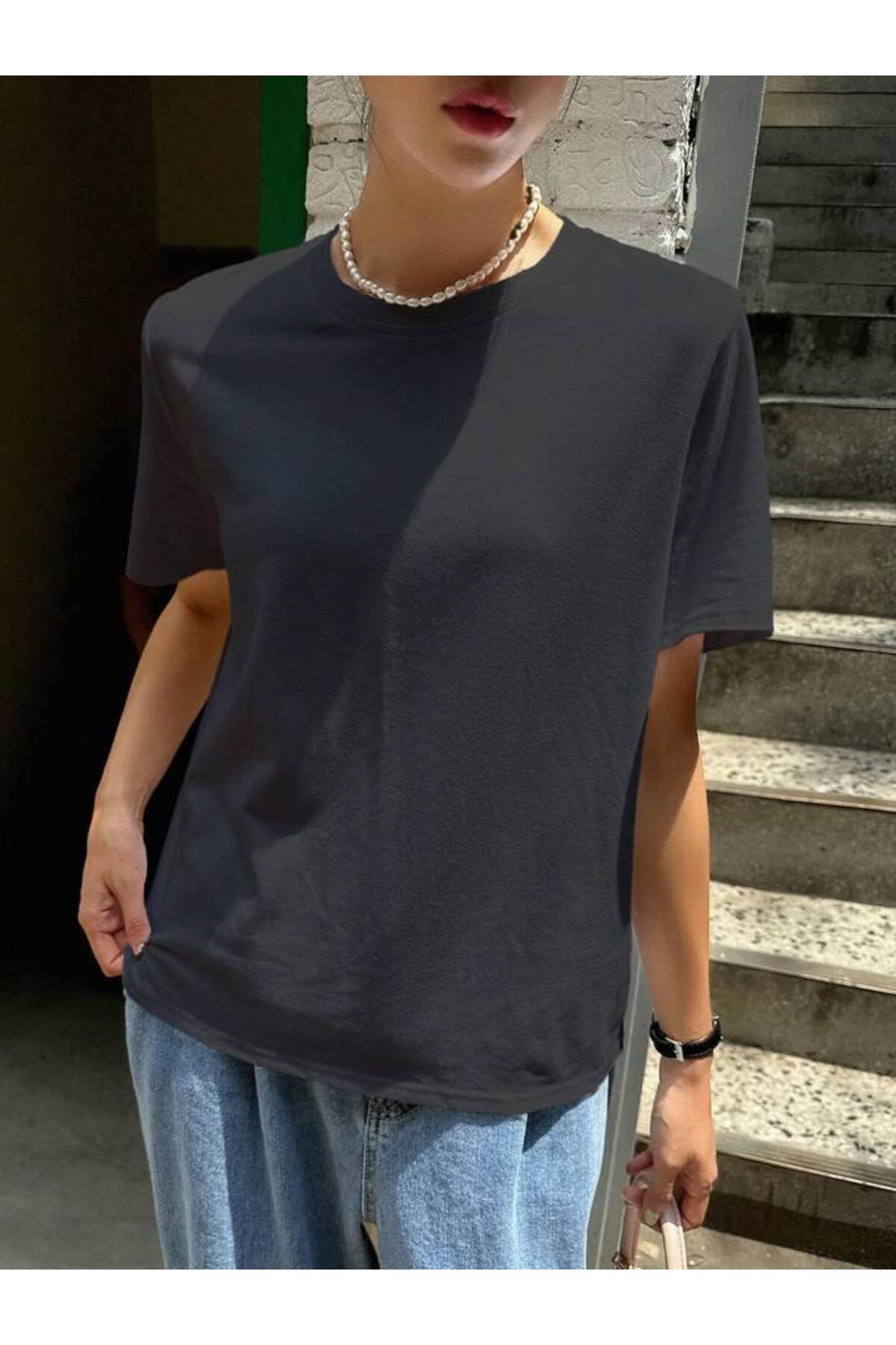 Rahat Kesim  Pamuklu Kısa Kol (Oversize) Tshirt