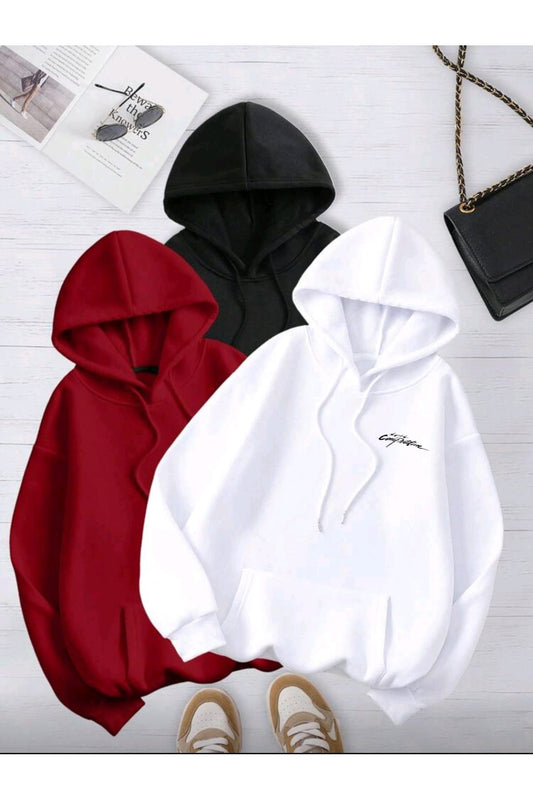 The Sprit Of Competition Baskılı 3 Adet Kapşonlu Yeni Sezon Unisex