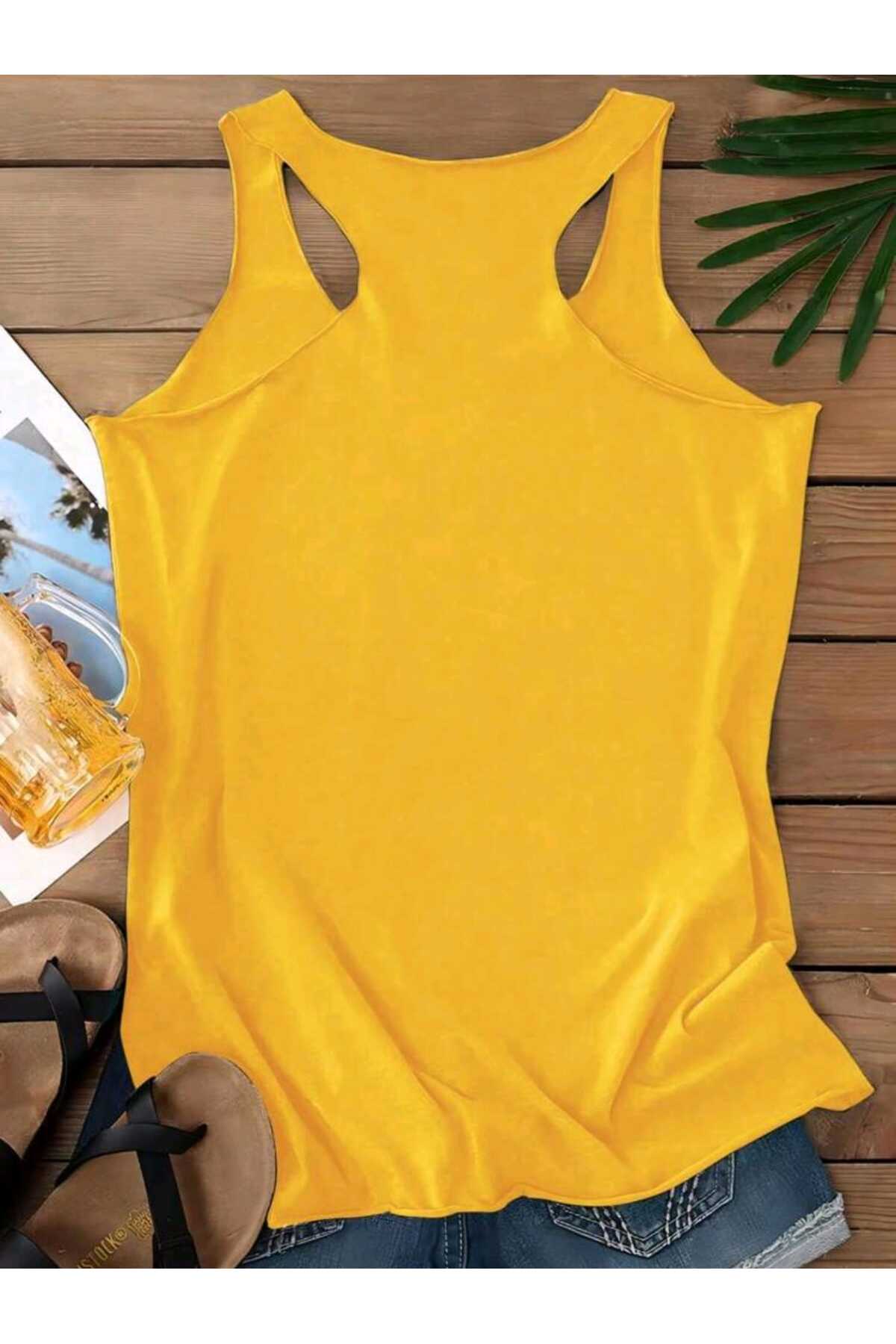 Kadın Yüzücü Atlet Tshirt Düz Baskısız Yeni Sezon