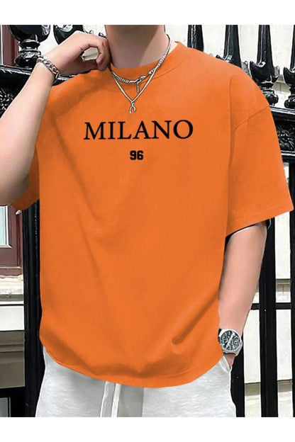 MILANO Baskılı Pamuklu Kısa Kol (Oversize) Tshirt