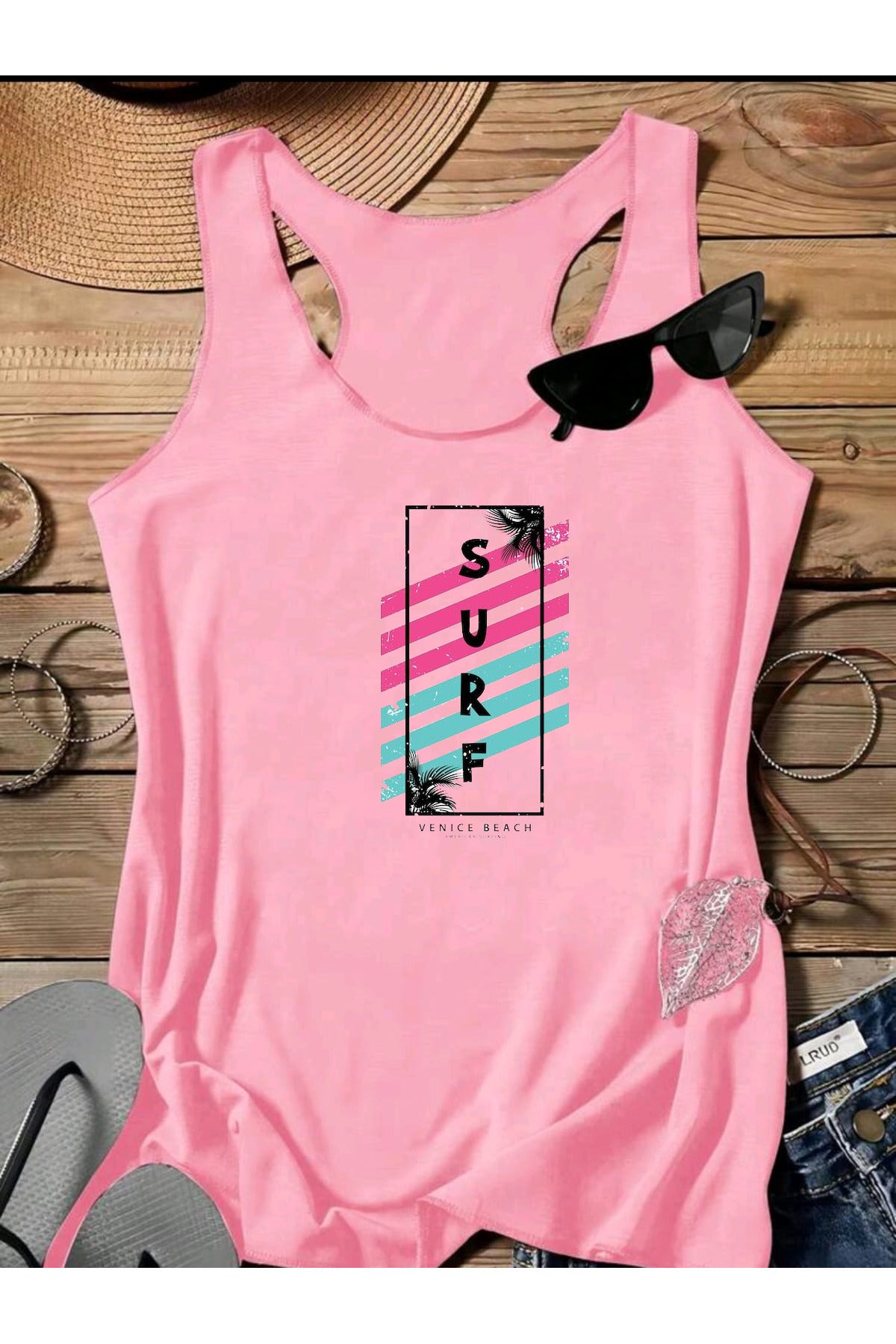SURF Yüzücü Kadın Atlet Tshirt