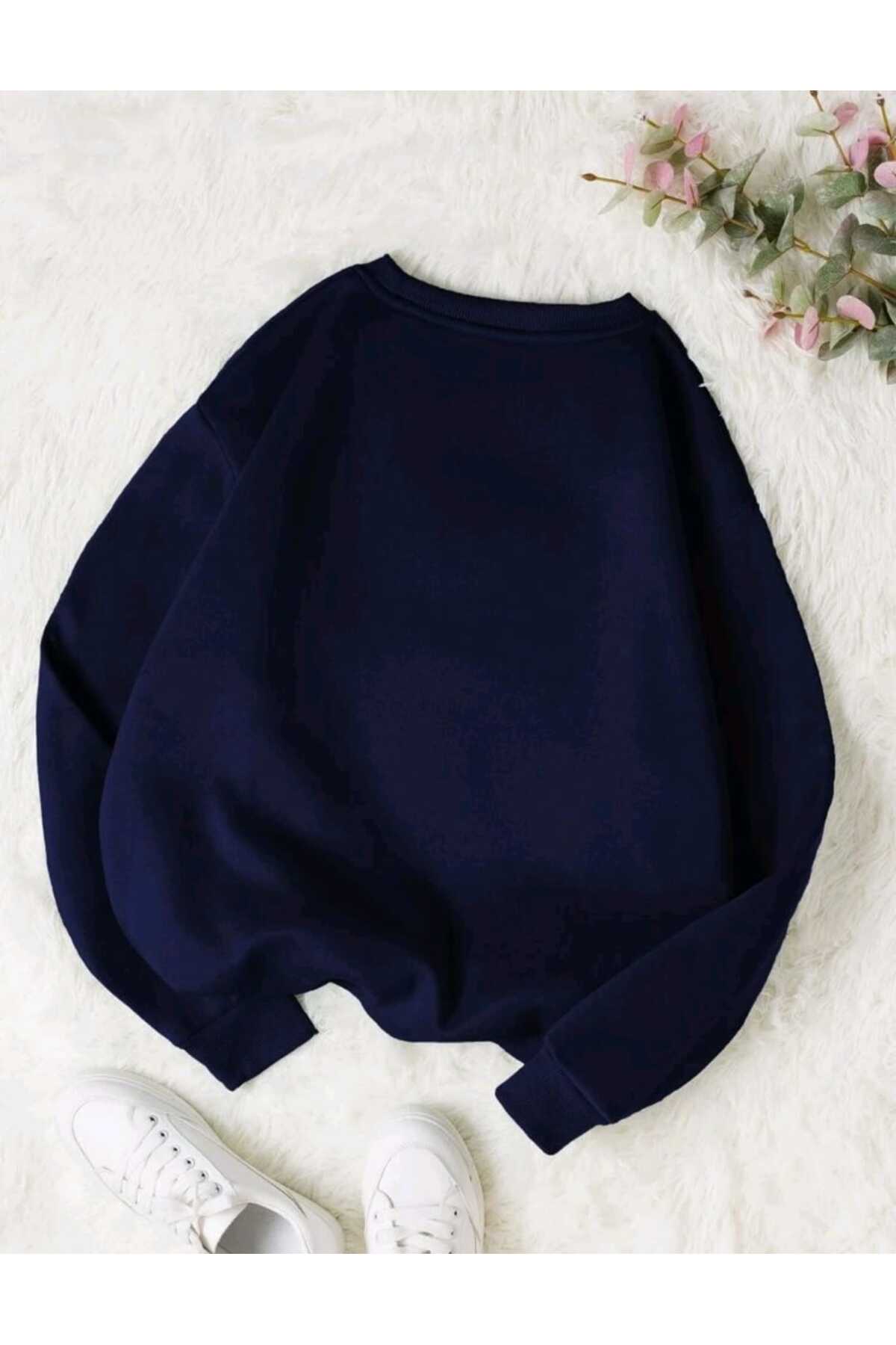 Brooklyn Baskılı Sweatshirt ( Bisiklet Yaka ) Unisex Pamuklu Özel Seri