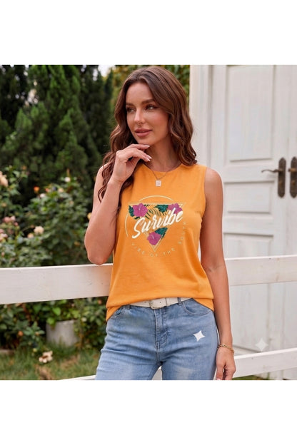 Survibe Vibe Of The Souhth Omuzu Açık Kadın Atlet T-Shirt ( %100 Pamuk Penye )