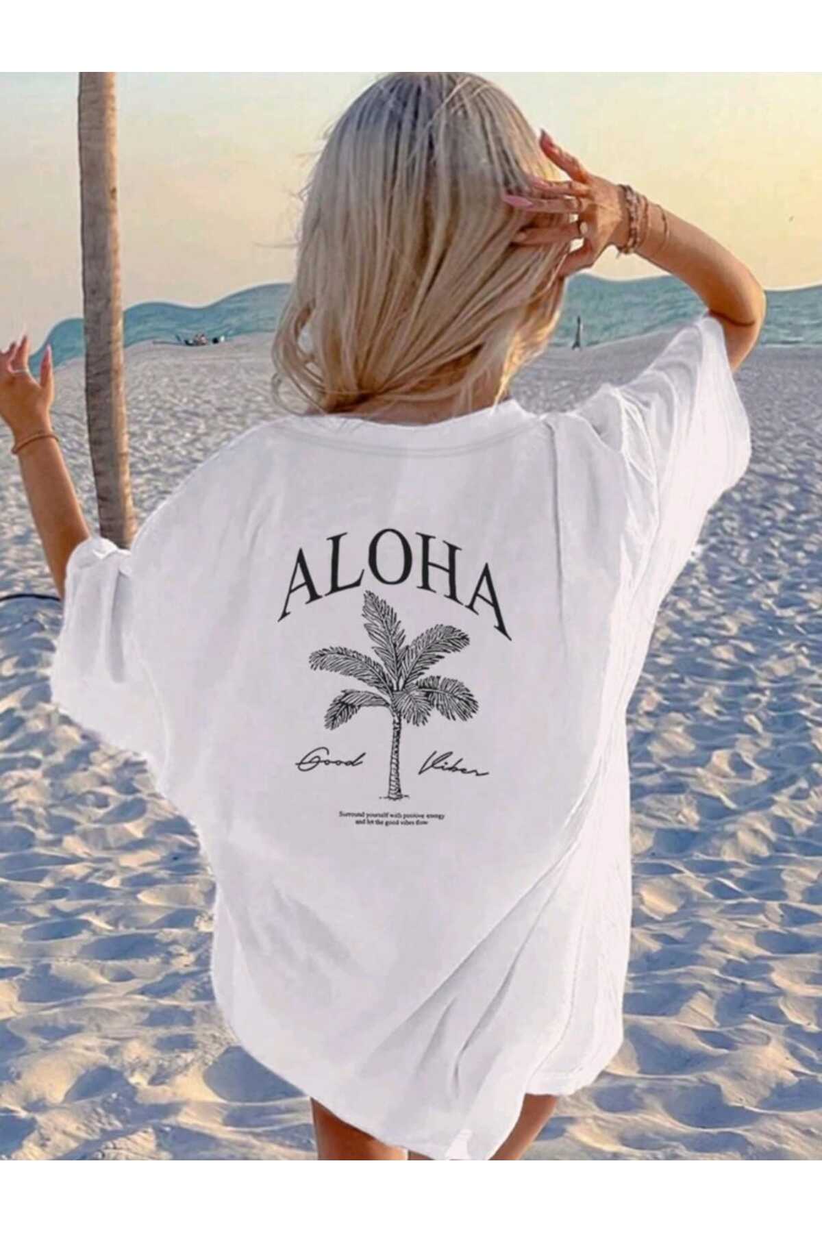 YAZ Koleksiyonu SIRT BASKILI Kadın Tshirt