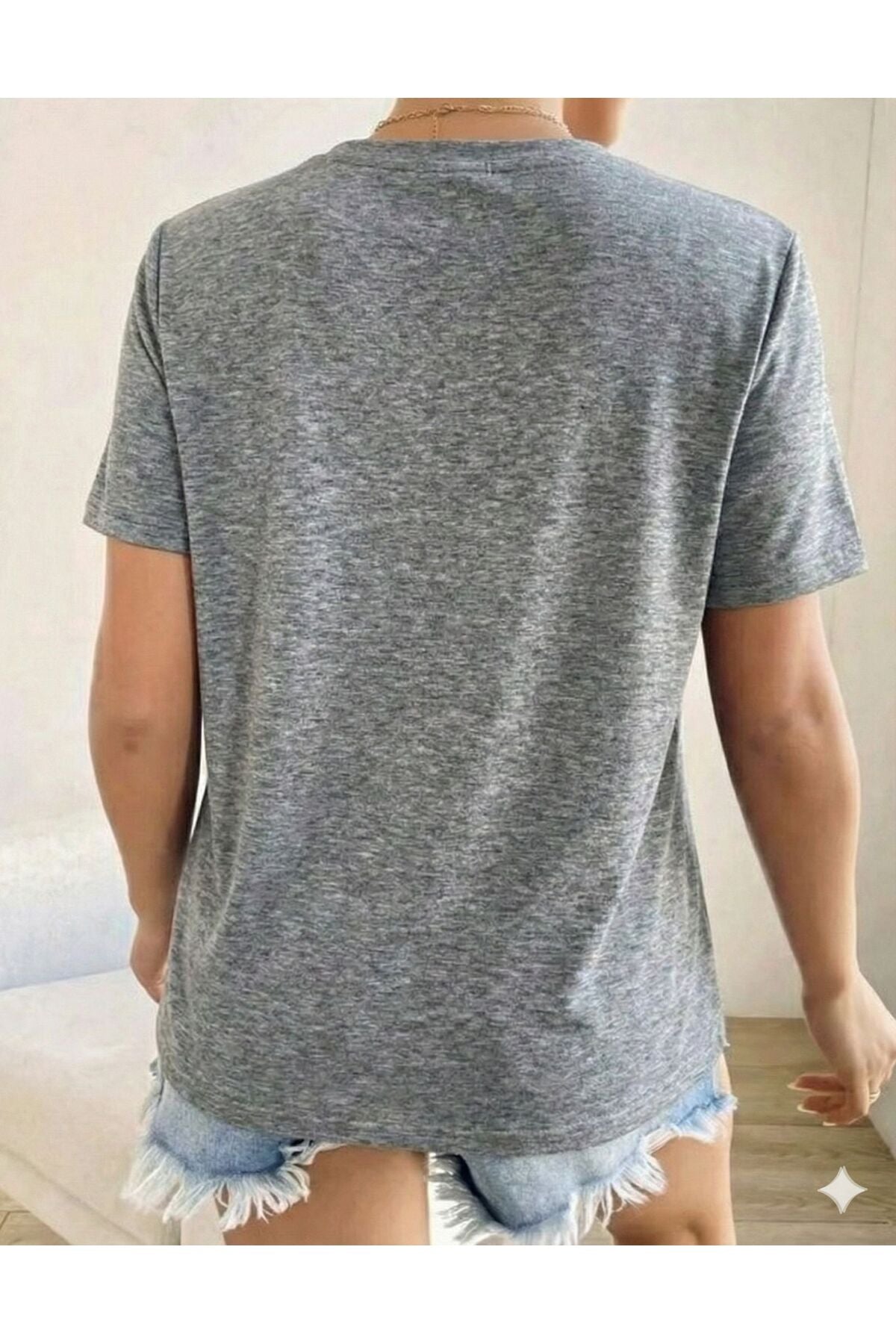 Kalp Baskılı Kadın Tshirt