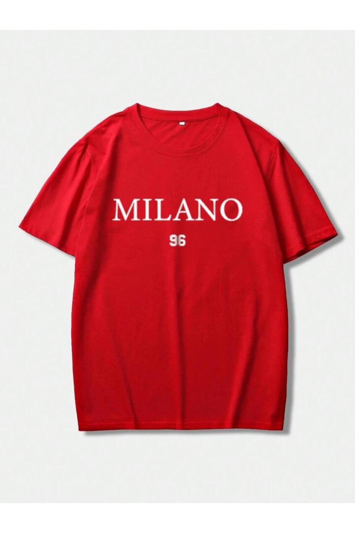 MILANO Baskılı Pamuklu Kısa Kol (Oversize) Tshirt
