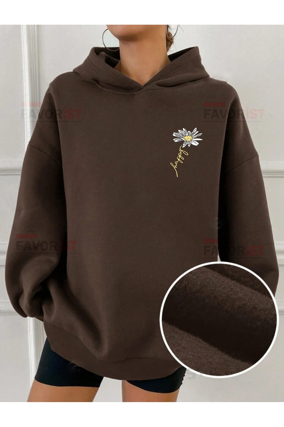 Oversize Kapüşonlu (PAPATYA) Sweatshirt
