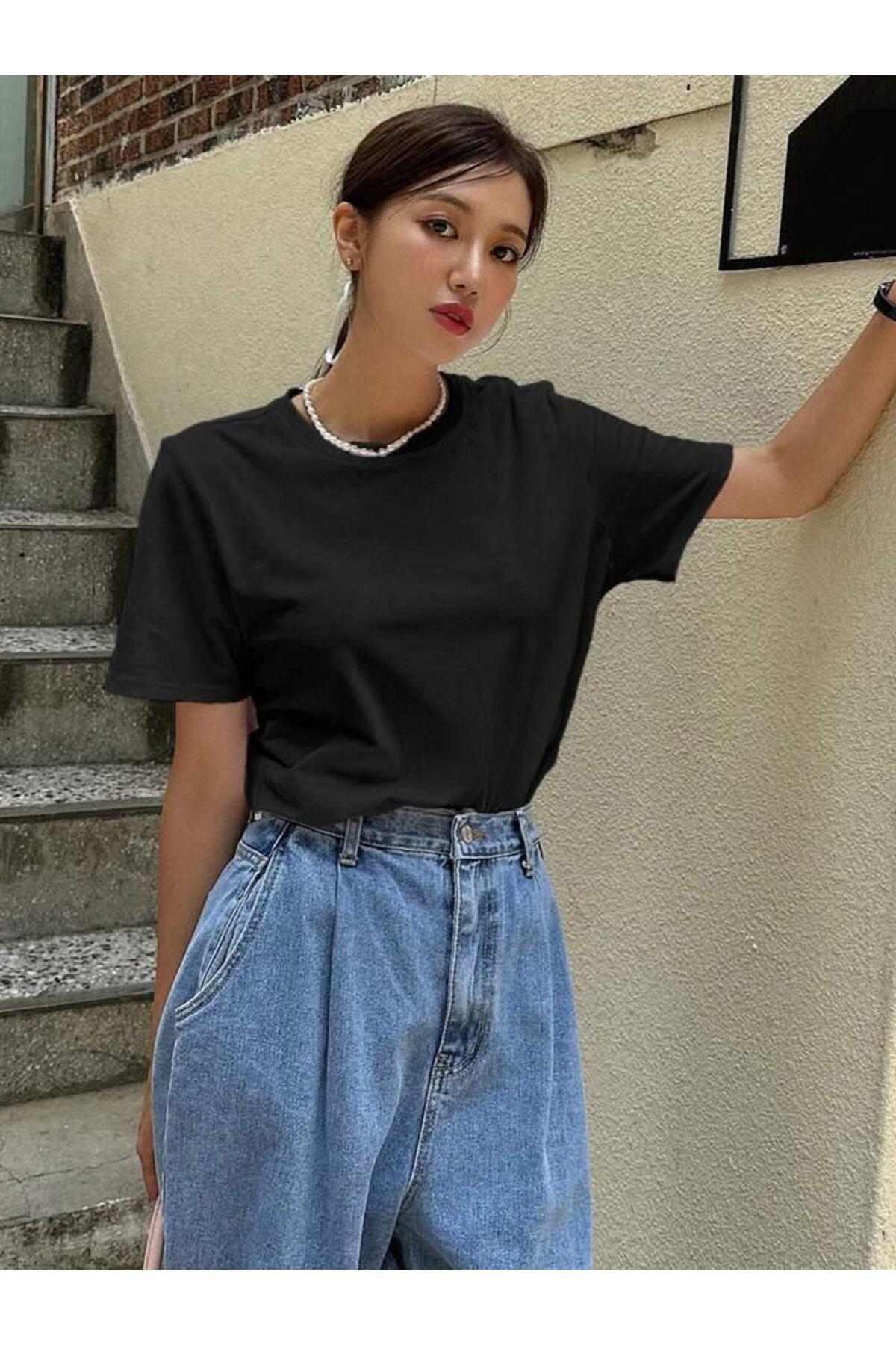 Rahat Kesim  Pamuklu Kısa Kol (Oversize) Tshirt