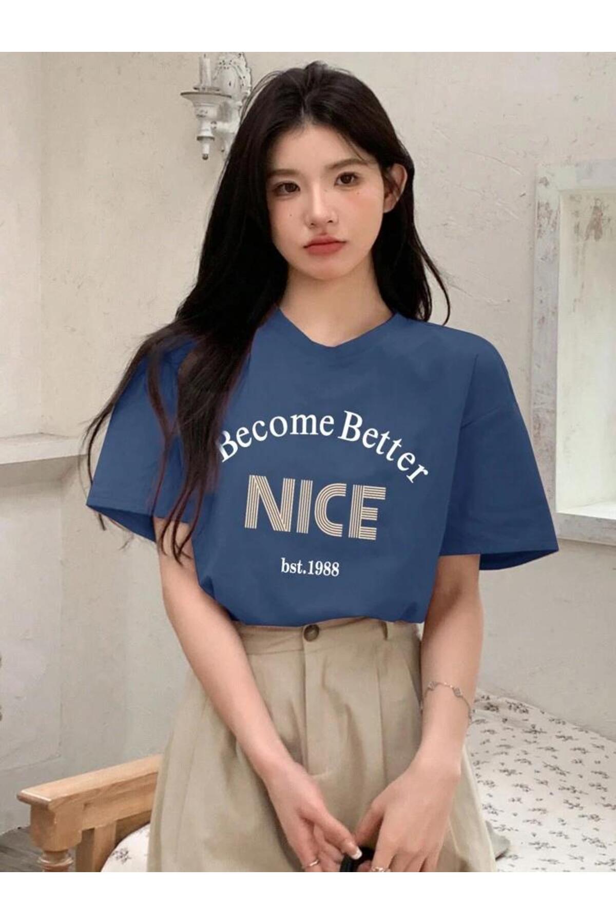 Become Better Nice Pamuklu Kısa Kol (Oversize) Tshirt