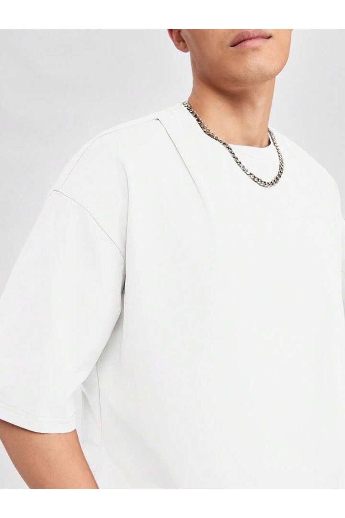 Erkek Giyim Rahat Kesim  Pamuklu Kısa Kol (Oversize) Tshirt