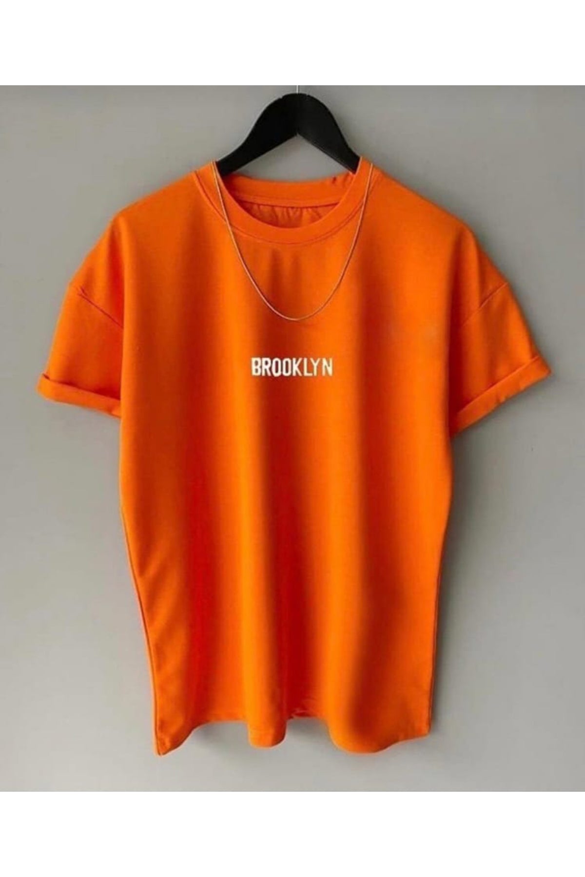 Brooklyn Minimal Baskılı Pamuk Unisex Kısa Kol Tshirt