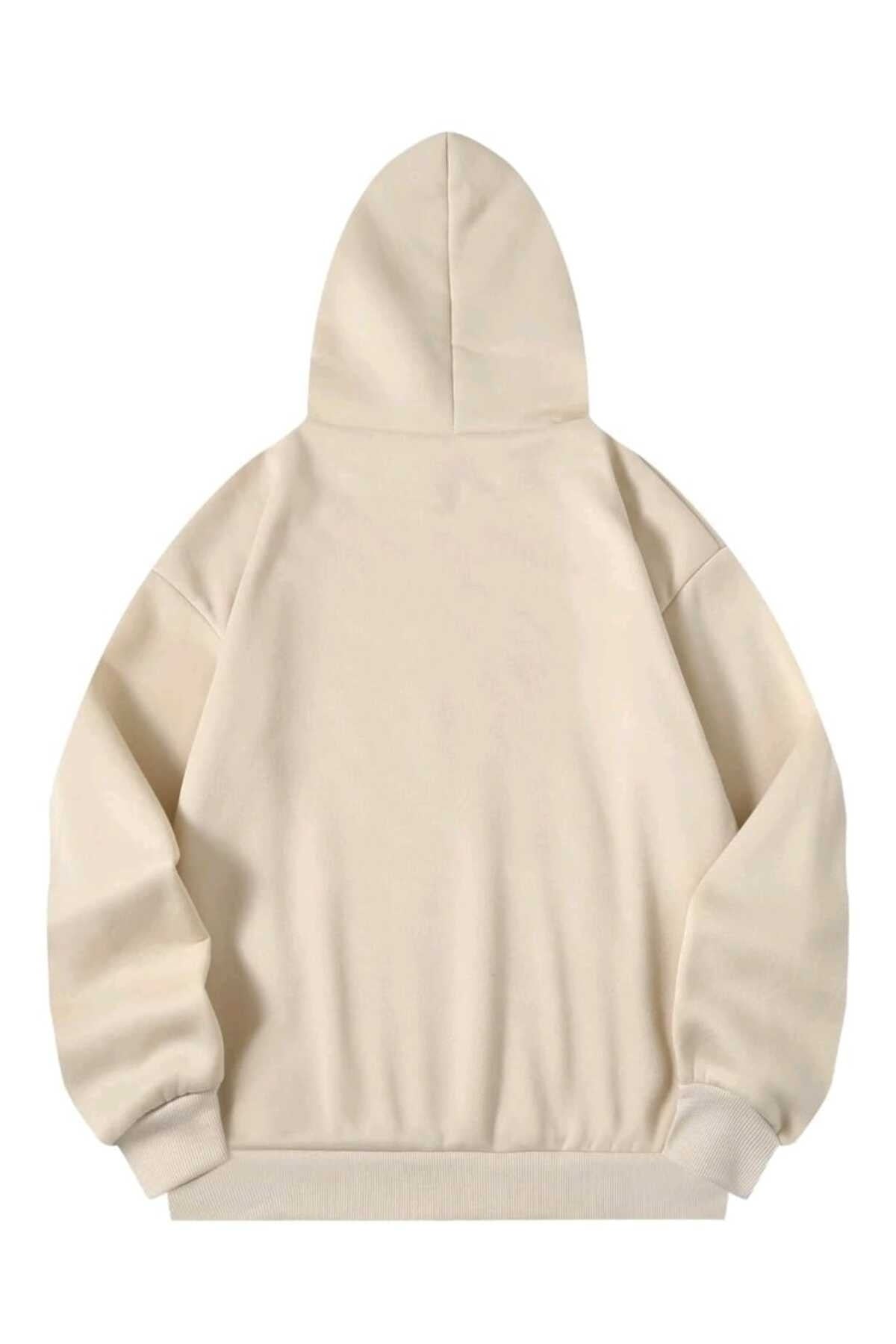New York Queens Sweatshirt Hoodie Kapşonlu Pamuk Oversize