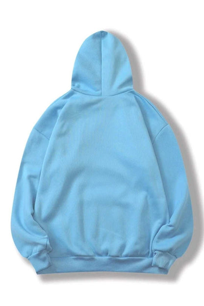 Unisex Düz Baskısız Pamuklu Hoodie Spor Sweatshirt