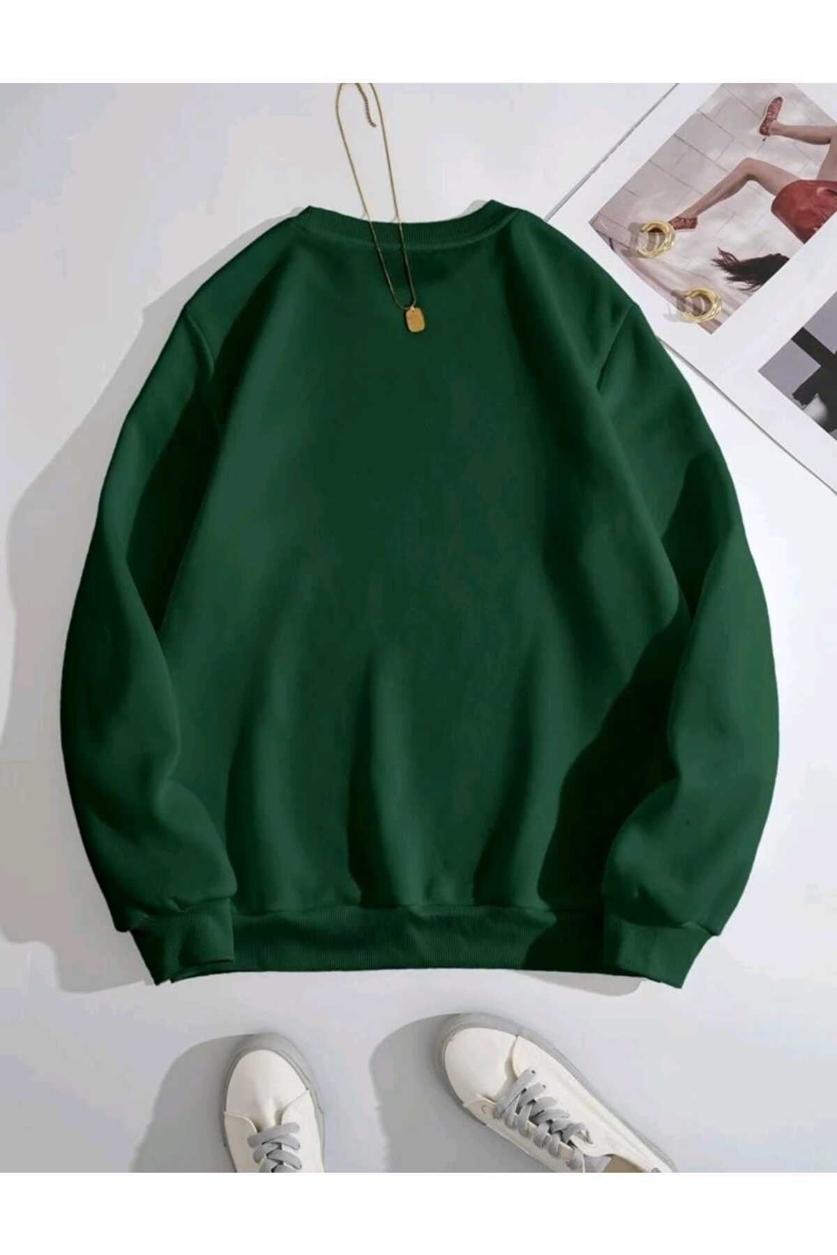New York 1898 Baskılı Bisiklet Yaka Pamuklu Sweatshirt