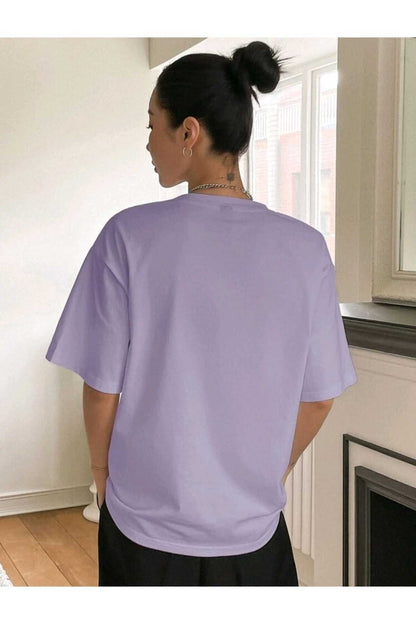 Classical Baskılı Bisiklet Yaka Pamuklu T-Shirt