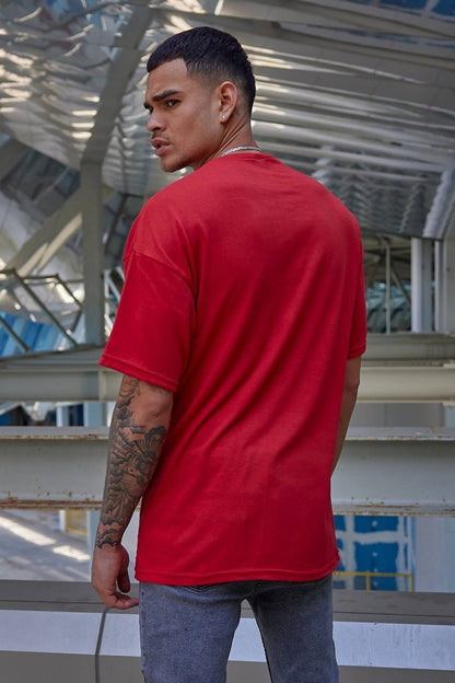 Oversize Düz Baskısız Spor Tshirt