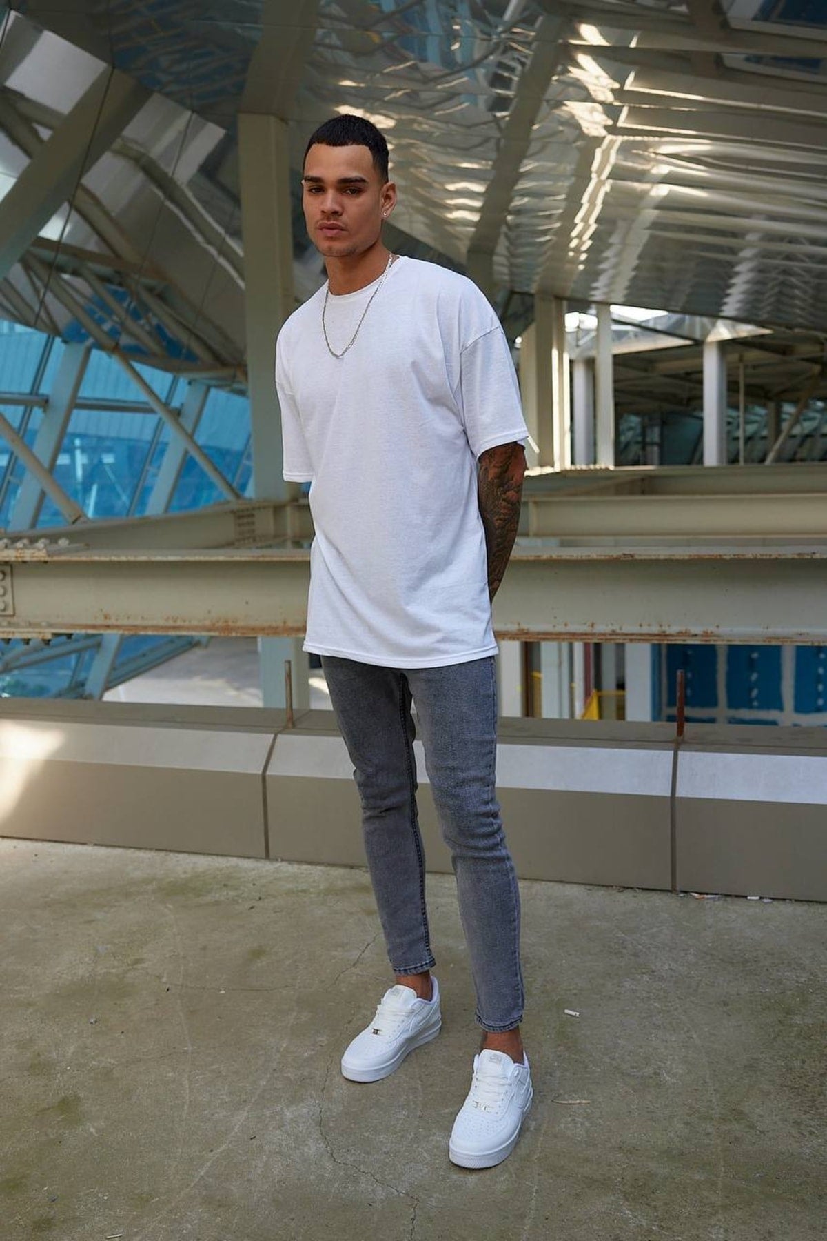 Oversize Düz Baskısız Spor Tshirt