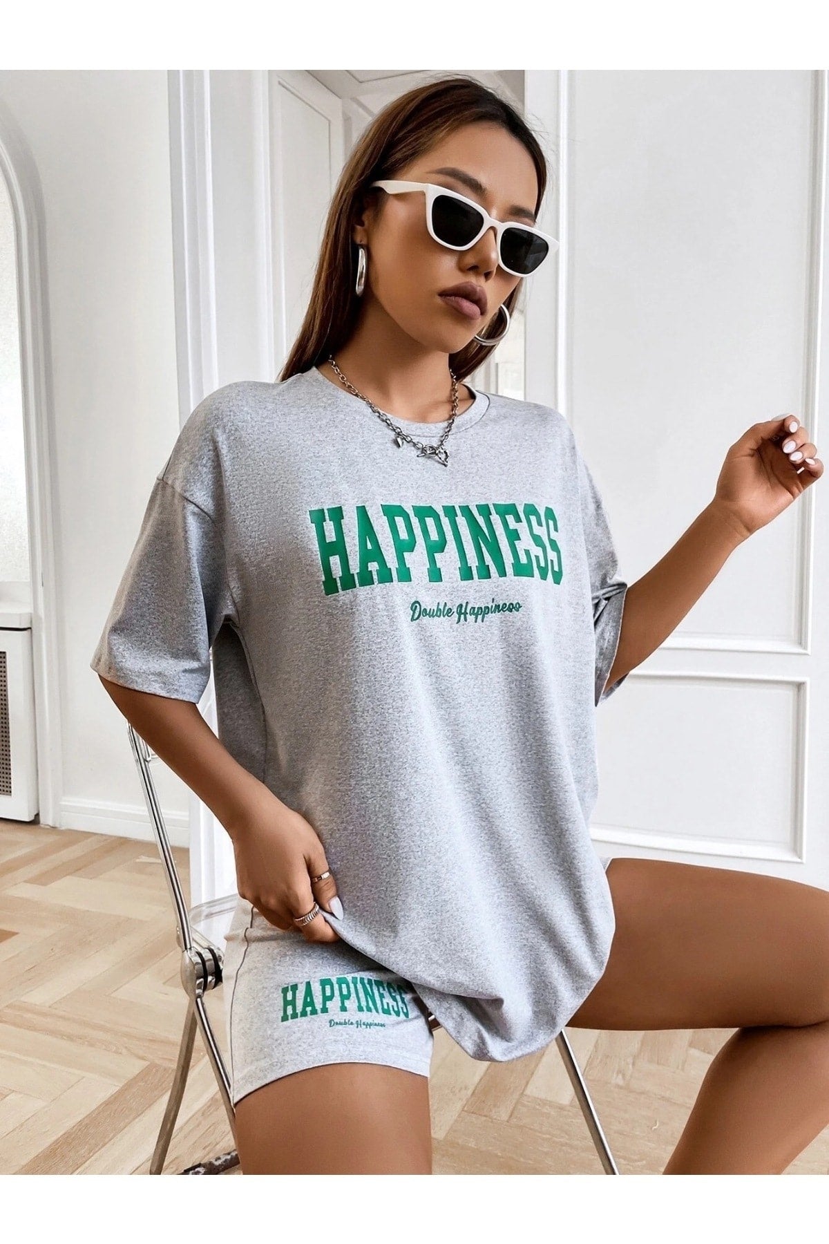 HAPPINESS BASKILI SPOR TSHİRT